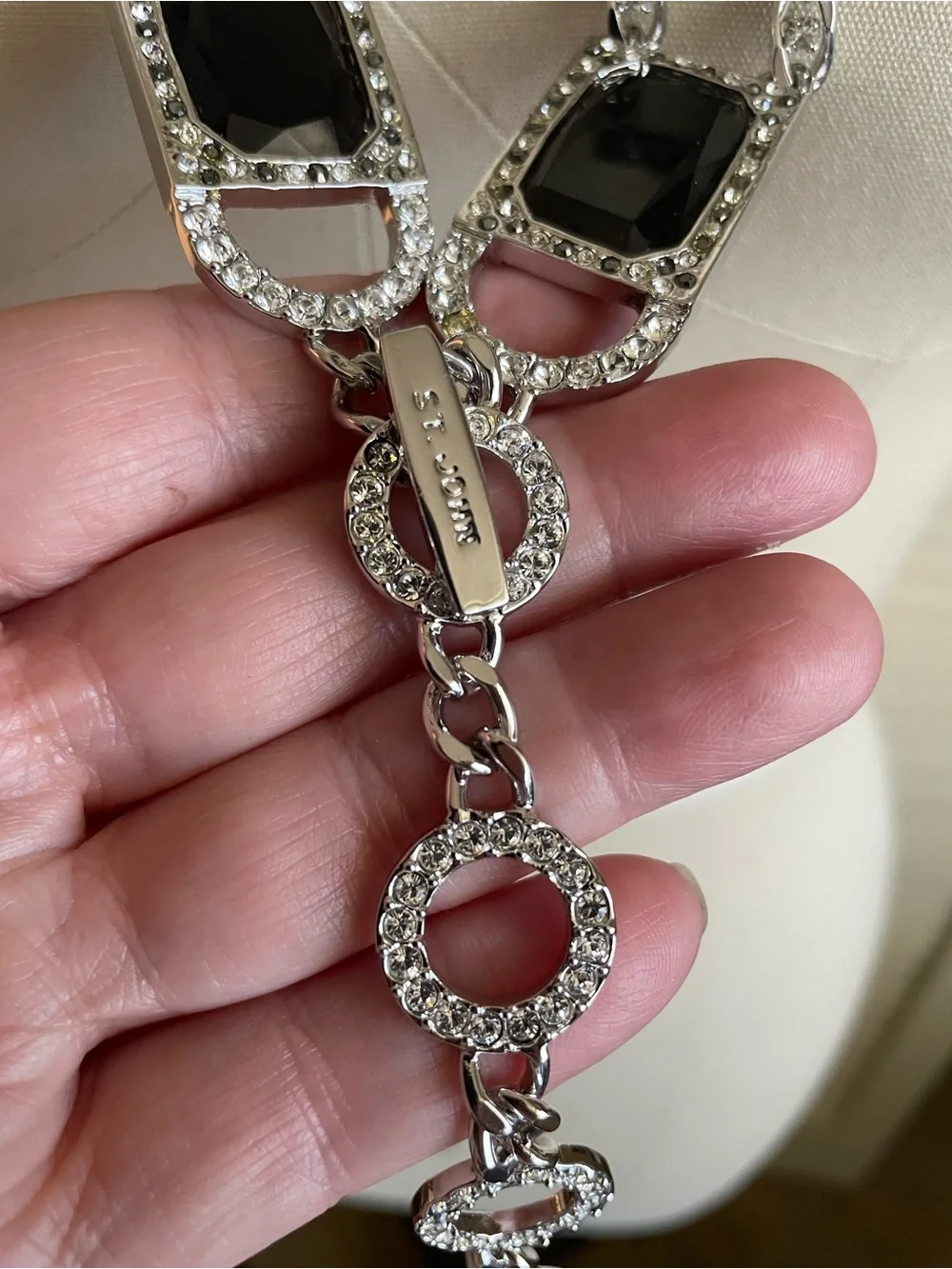 St John’s silver toned belt